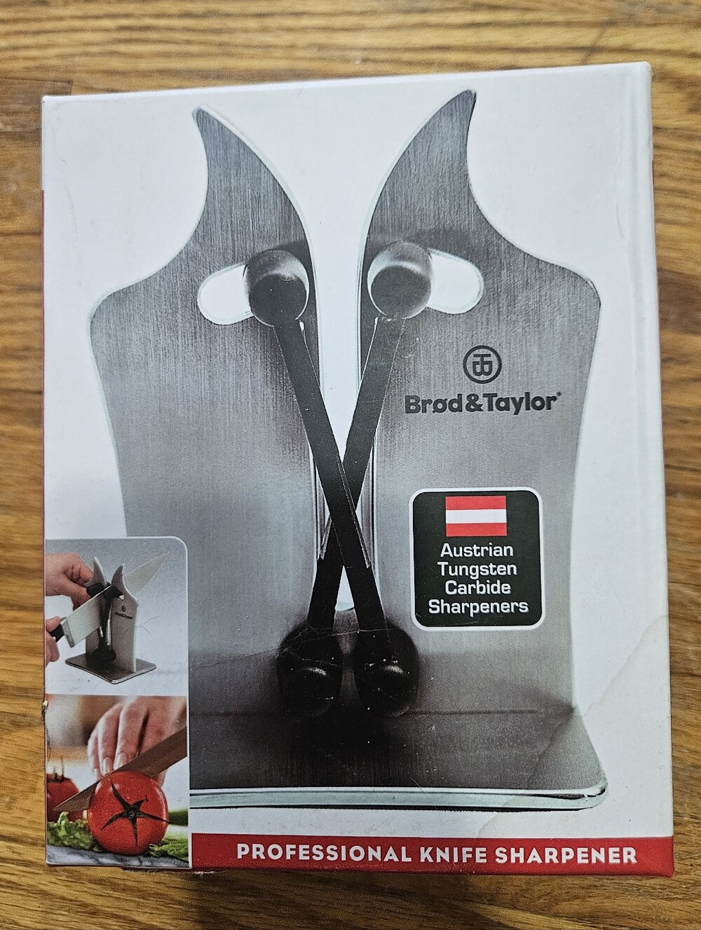 NIB Brod & Taylor Professional Knife Sharpener - Stainless Look